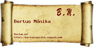 Bertus Mónika névjegykártya