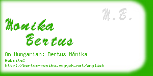 monika bertus business card
