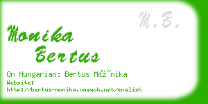 monika bertus business card
